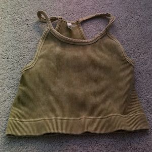 Olive green tank top